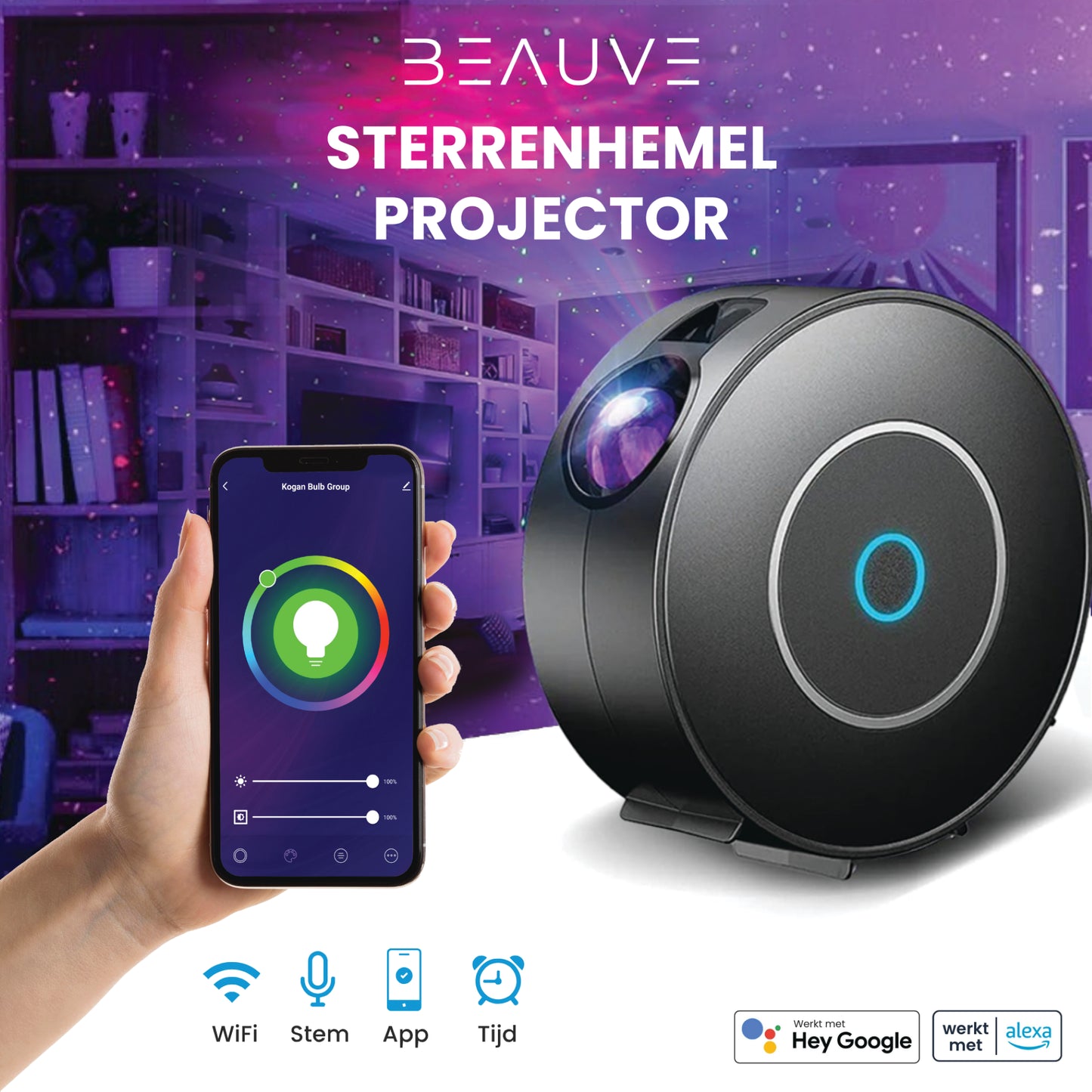 Beauve Sterrenhemel Projector Wi-Fi
