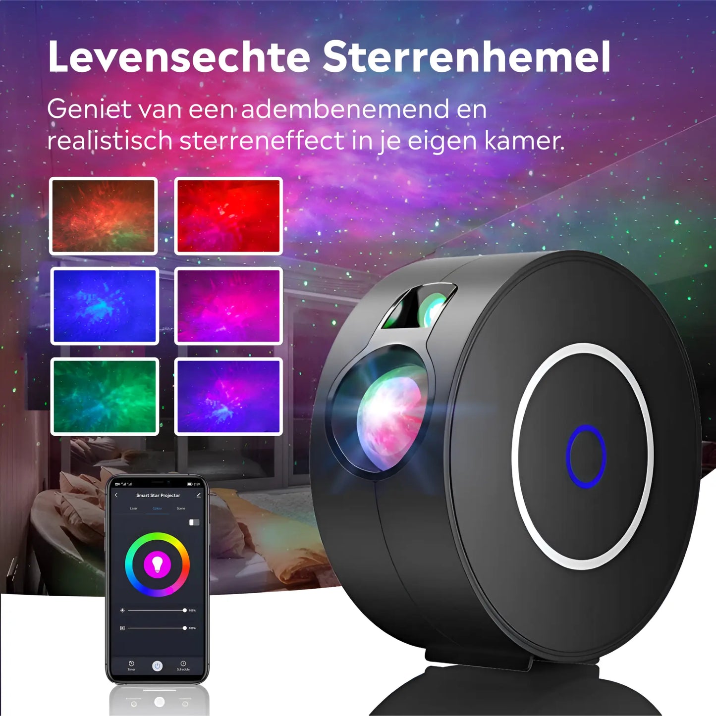 Beauve Sterrenhemel Projector Wi-Fi