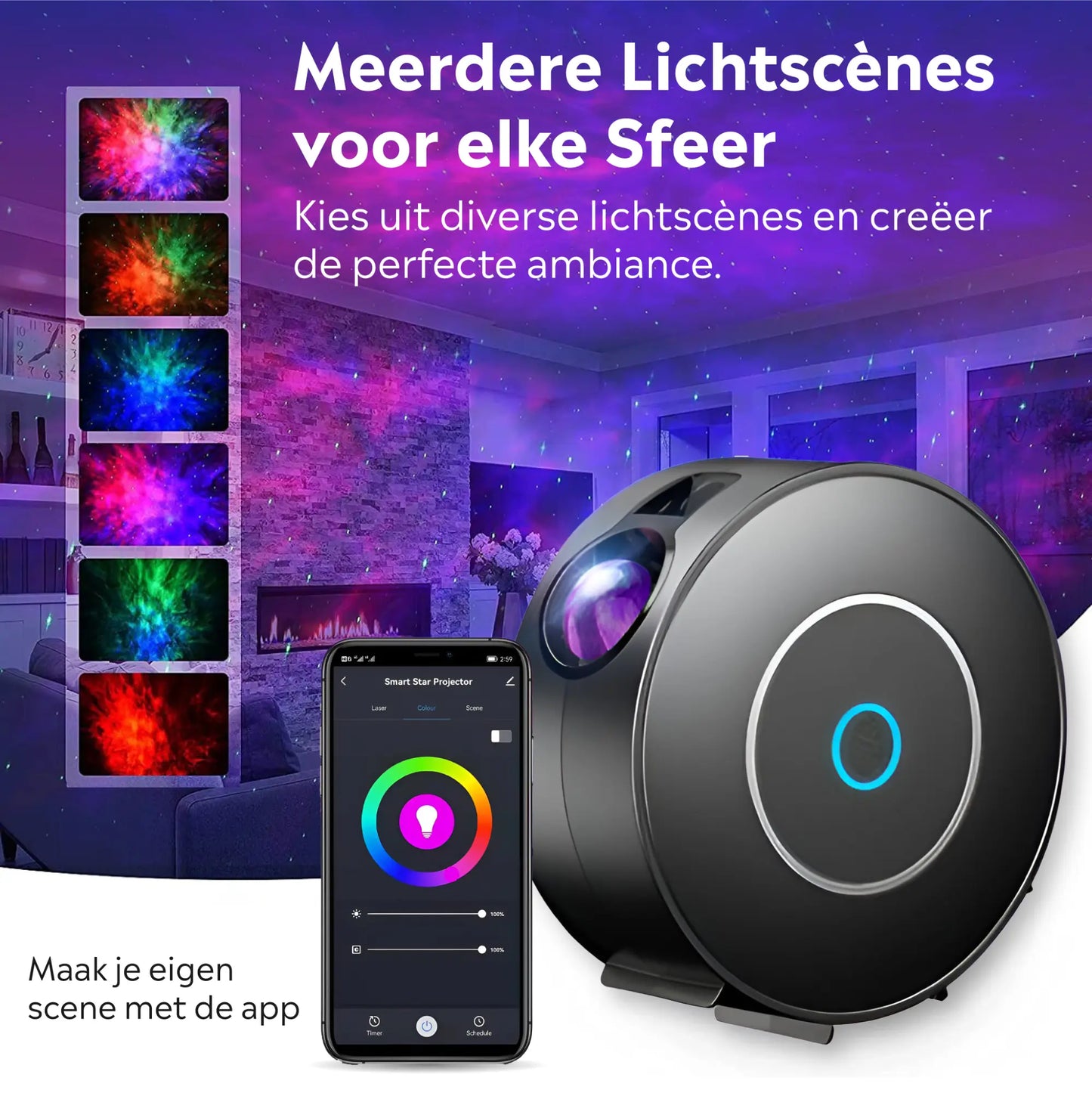 Beauve Sterrenhemel Projector Wi-Fi