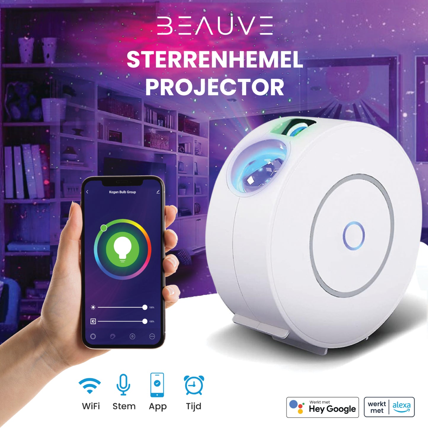 Beauve Sterrenhemel Projector Wi-Fi